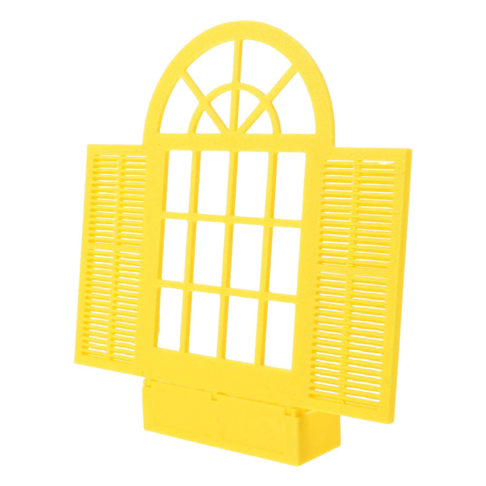 

12 Units Tiny Window Components for Dollhouse Assembly 1 12 Scale Wooden Look Frame Elements Interior Accessories