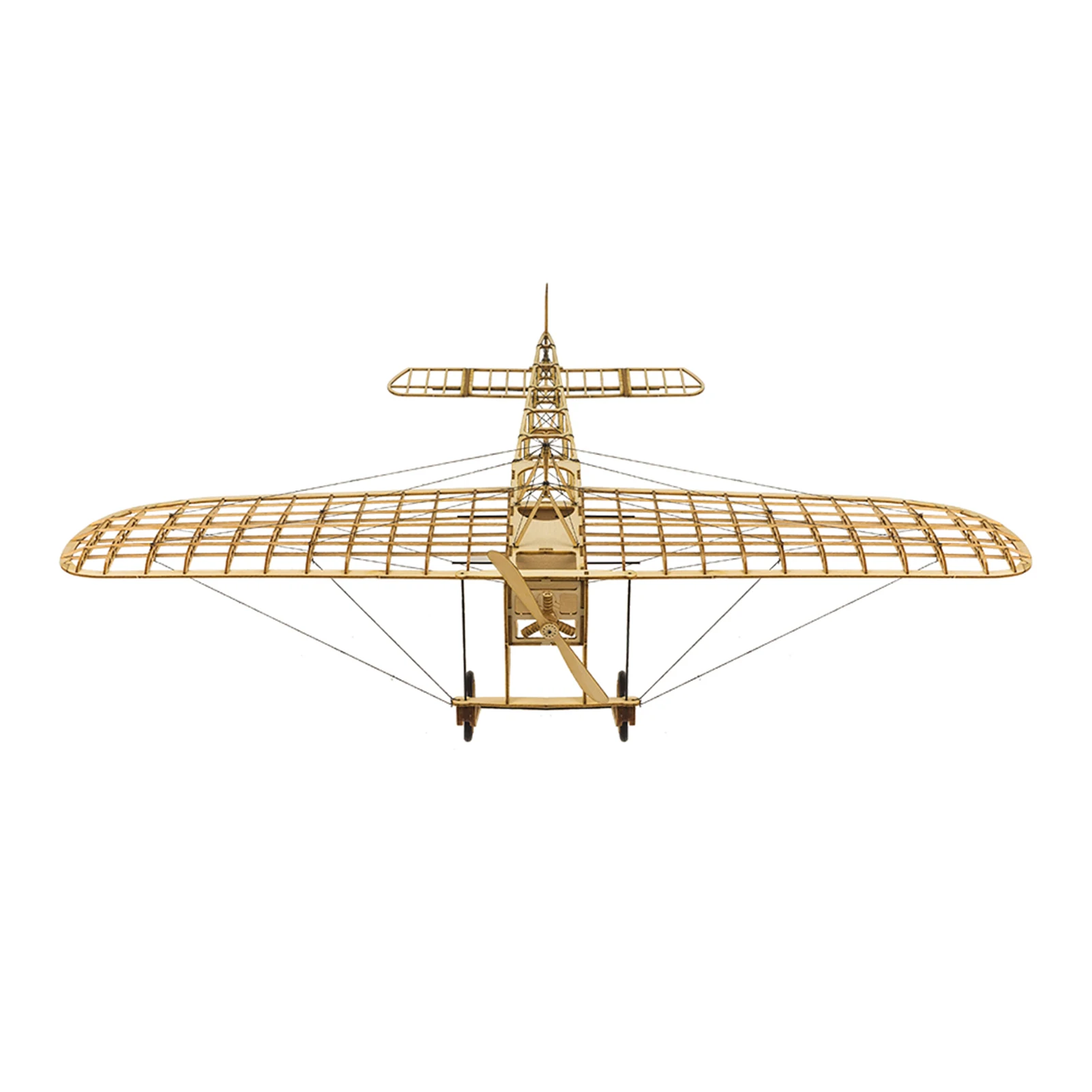 DWH VX14 Model statyczny samolotu Bleriot XI w skali 1:23, rozpiętość skrzydeł 380 mm, drewniany zestaw do samodzielnego montażu, puzzle 3D, zestaw do samodzielnego budowania samolotu.