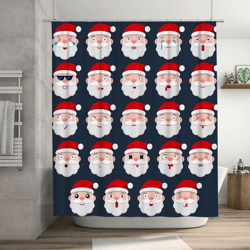 

TU Bathroom Shower Curtain Vintage Floral Pattern Waterproof Fabric Decor for Washroom