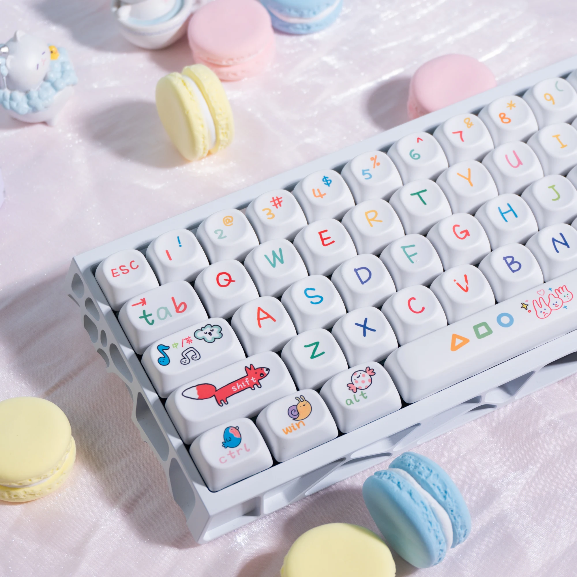 

130+ клавиш MOA Profile Zoo Party PBT колпачки для клавиш Customs Dye Sub колпачки для переключателей Cherry Gateron MX Механические клавиатуры