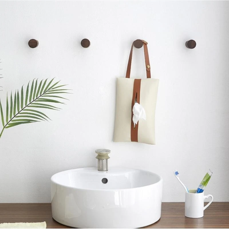 

4 шт. современные минималистичные натуральные деревянные настенные крючки в деревенском стиле без перфорации без сверления халат