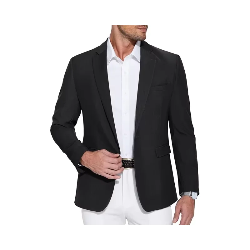 

«Мужской пиджак на заказ» — приталенный деловой костюм, официальная одежда для свадебной вечеринки, стильное спортивное пальто для отдыха на одной пуговице»