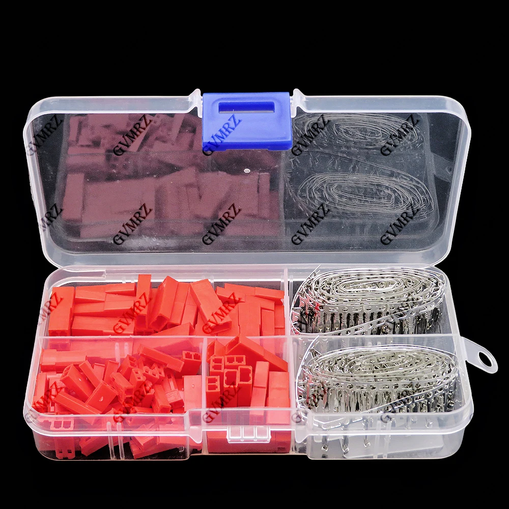 50er-Set 2,54mm JST SYP 2-Pin Buchse & Stecker Rotes Steckergehäuse Crimp-Anschluss-Kit JST-SYP-2A für RC Lipo Akku 2P