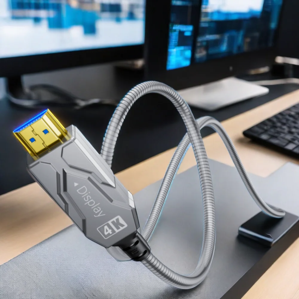 Custom 4K@60Hz Ultra High Speed 18.2Gbps 1m 2m 3m 5m 10m HDMI Armor Fiber Optic Cables 2.0V