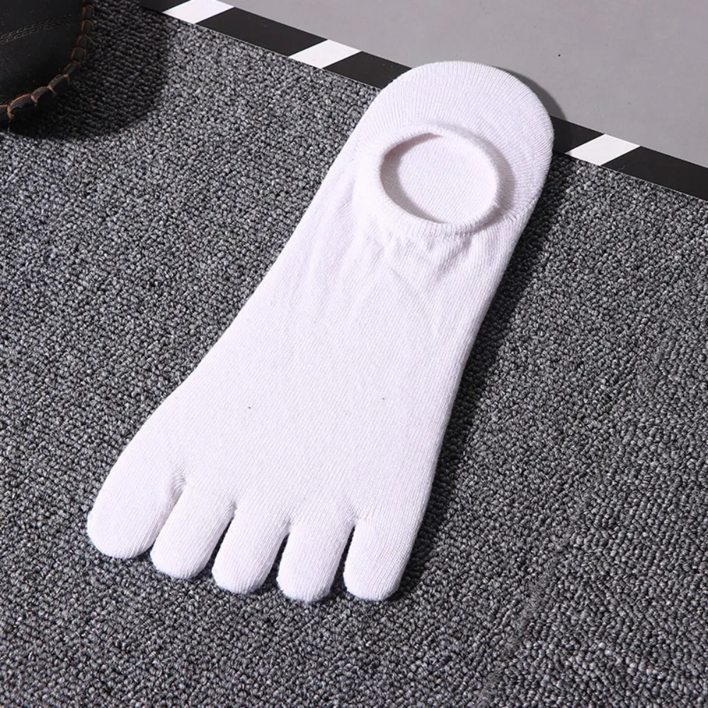 Anti-skid Men's Five Toe Socks Sport Sock Cotton Five Finger Invisible Socks Running Hosiery Breathable Outdoor Activities