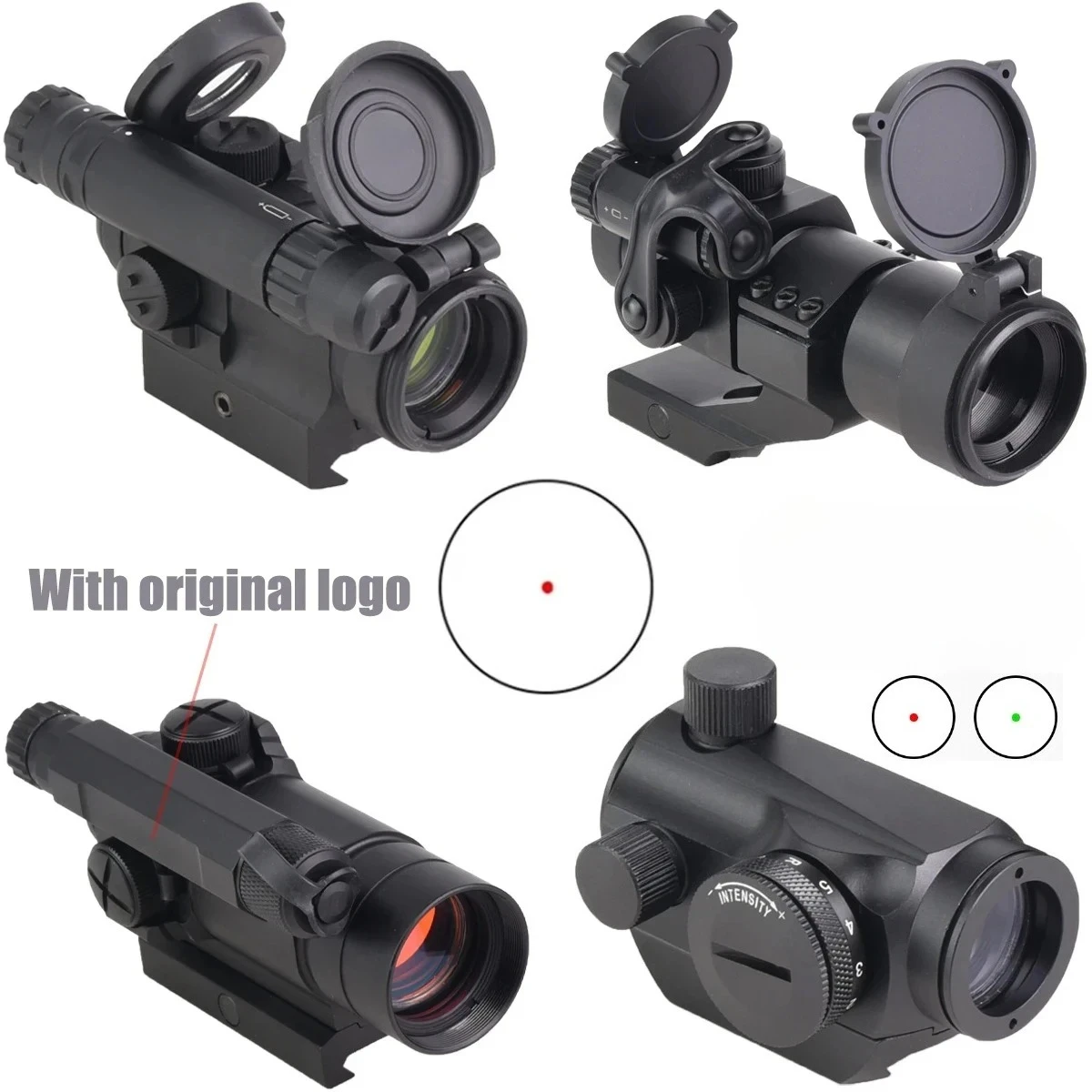 

Оптический прицел 1x20 Red Dot с красной и зеленой подсветкой, M4, 2MOA, компактный коллиматор со стандартной проставкой и оригинальной маркировкой