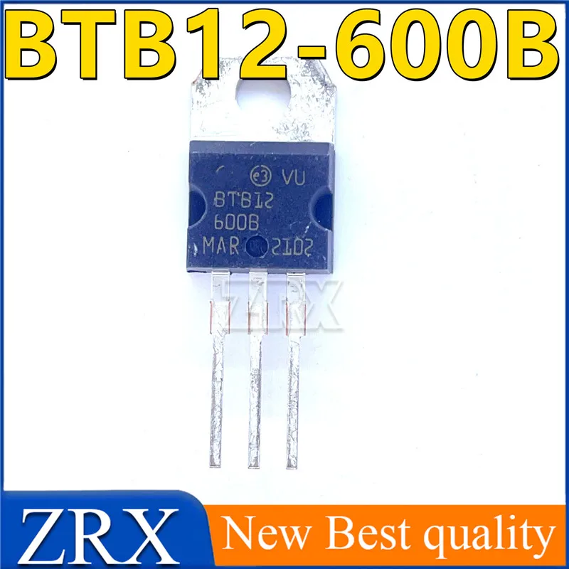 5Pcs/Lot New original BTB12-600B direct plug TO-220 12A/600V bidirectional silicon controlled rectifier