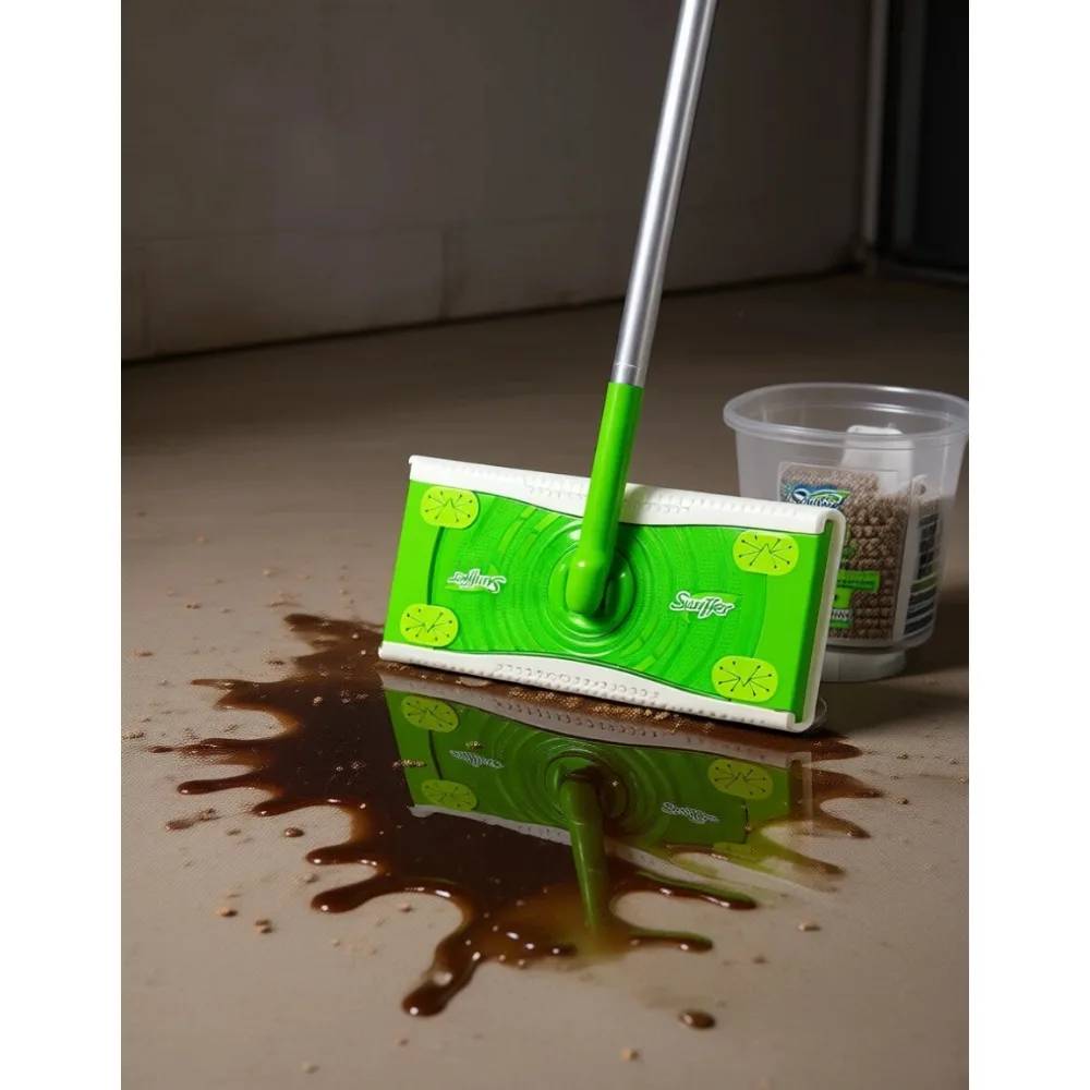 2 in 1 Mop Starter Kit with 19 Refills for Dry Wet Multi Surface Floor Cleaning