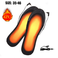 USB Heated Shoe Insole Electric Heating Inserts Feet Heating Pad Winter Insole Cuttable Foot Warmers for Men Women Size 35-46