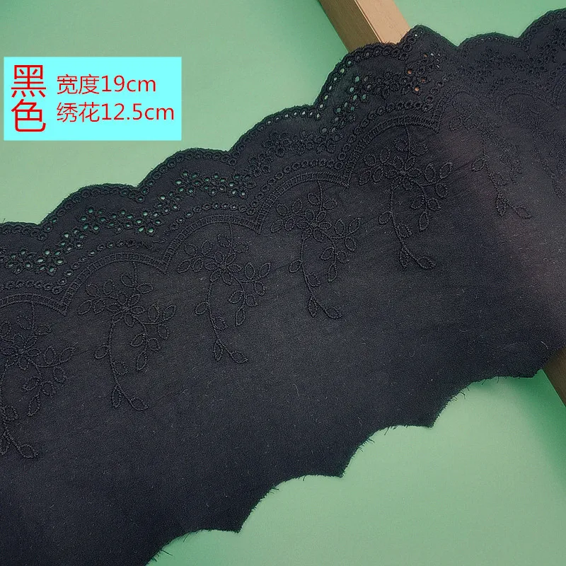 3Y-5Yard/Lot Breite 19CM 100% Baumwolle Tuch Gestickte Stoffe frauen Kleidung Kleid Diy Spitze Trim Hause textil Zubehör – Detail 10