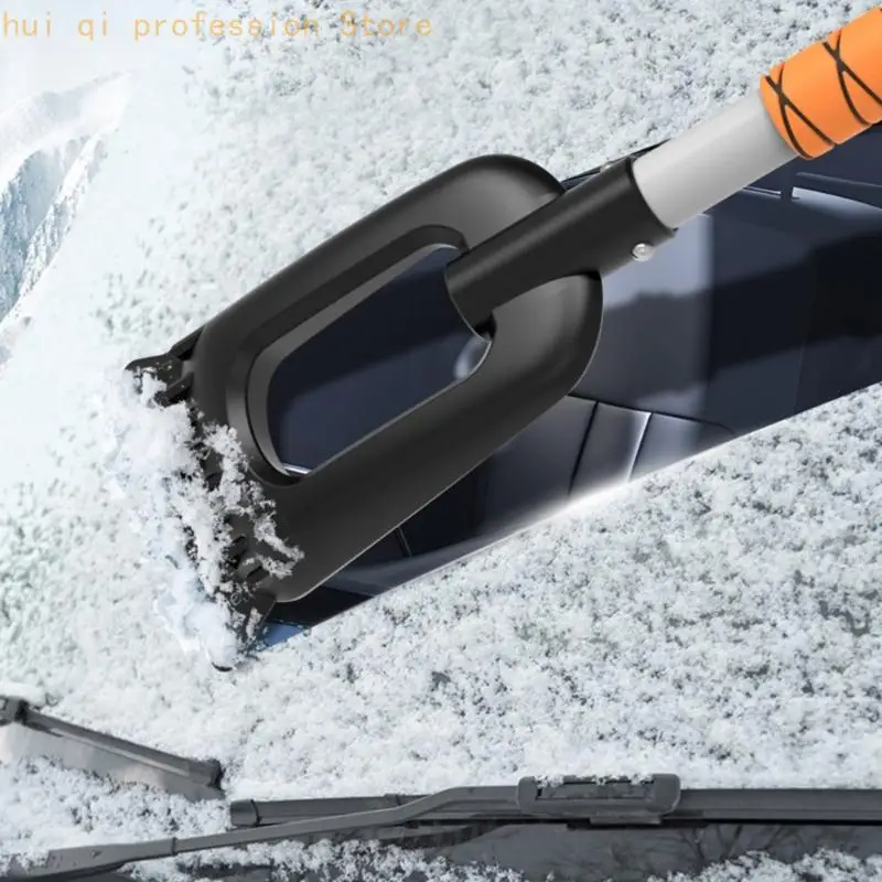 Telescoping Car Snow Tool with Push-Button Adjustment and D-Grip H8WE