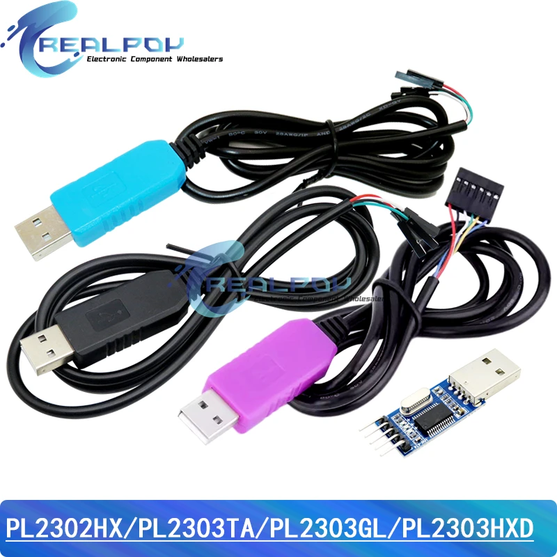 PL2303 PL2303HX PL2303TA/PL2303HXD Moduł adaptera konwertera USB na RS232 TTL z pyłoszczelną osłoną do kabla do pobierania arduino