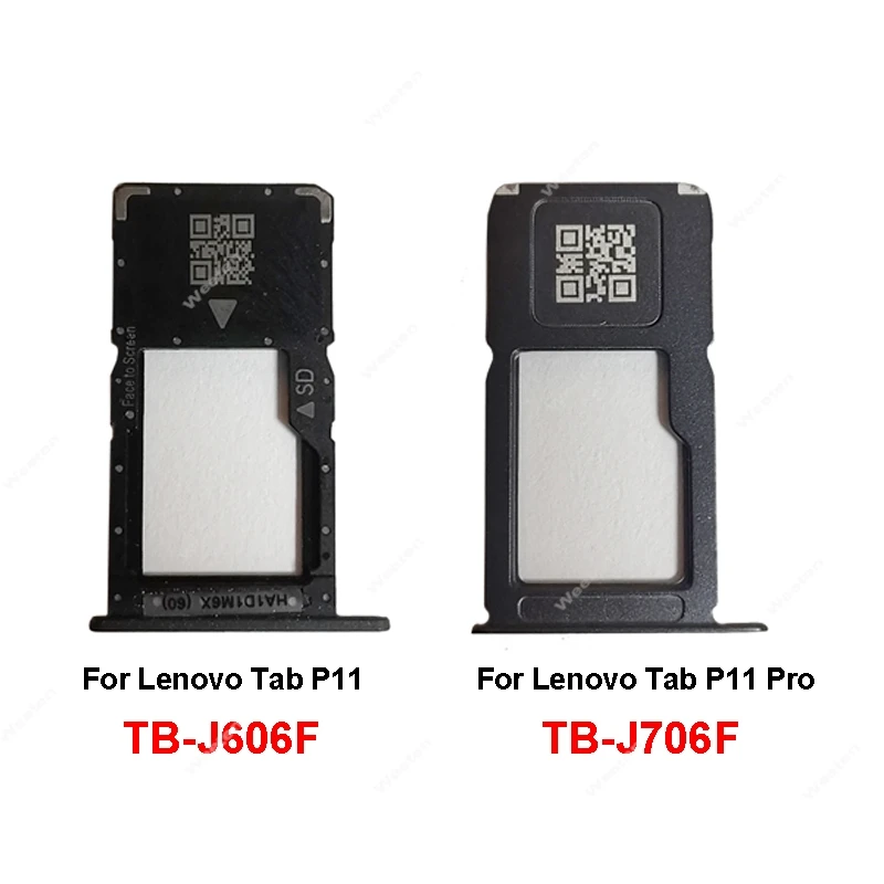 SIM Card Tray Slot For Lenovo Tab P11 P11 Pro TB-J606F TB-J706F SIM Card Holder Slot Micro SD Card Reader Adapter Repair Parts