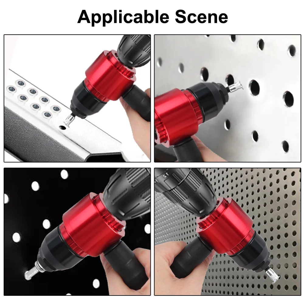 DIY Home Nut Riveting Machine Industrial Grade Electric Rivet Nut Gun Converter M3 M4 M5 M8 Plug-in Nut Quick Riveting Tool