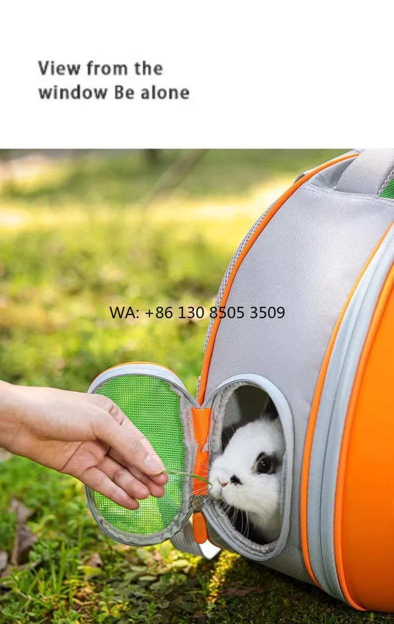 

BumoPET Best Seller HIPS Portable Bunny Carrier Carrot-shaped Rabbit Travel Bag for Small Pet Bags Durable Cat Backpack