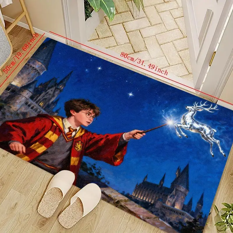 

1 шт. Гарри Поттер Волшебный мир Хогвартс Патронус Олень напольный коврик для гостиной, спальни, детской комнаты, игровой декор, волшебное аниме Mo