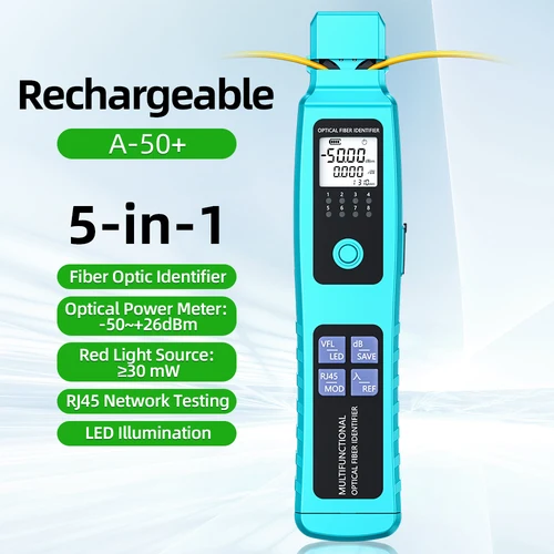 Imagen 2 del producto SAIVXIAN A-50 identificador de fibra óptica activa Detector de Cable de fibra-50dBm-+20dBm con 30mw VFL opcional con buscador de cables
