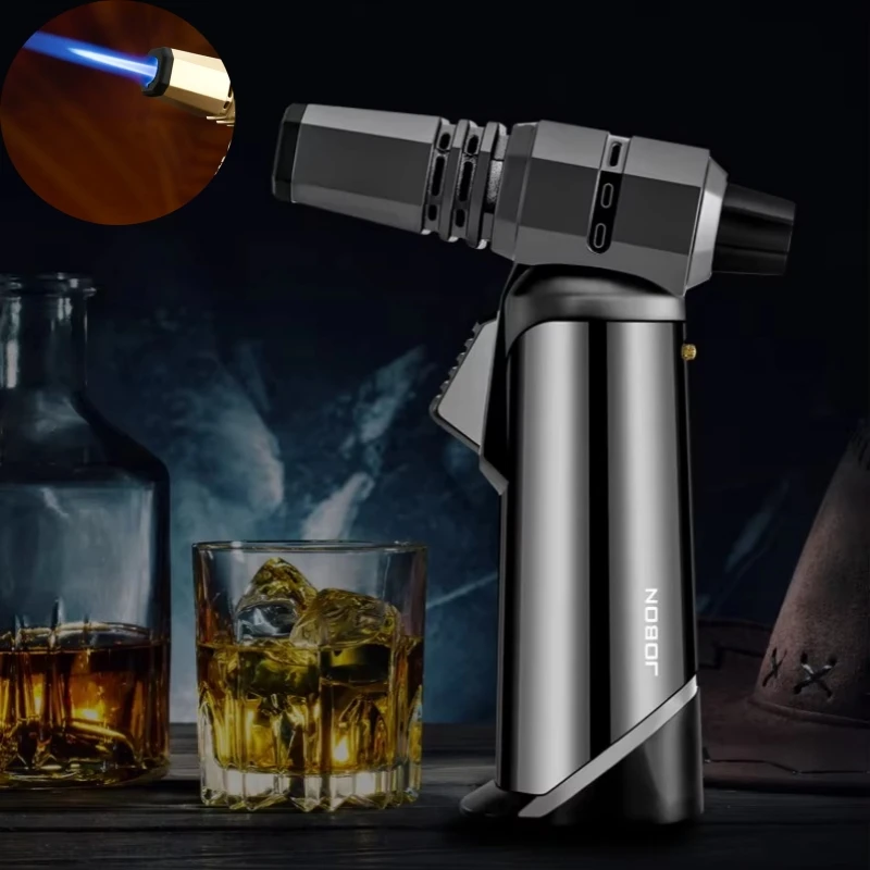 JOBON One Handed Kitchen Torch High Firepower Lighter Used for Grilling Baking Bruce Crafts and Welding Excluding Butane Gas