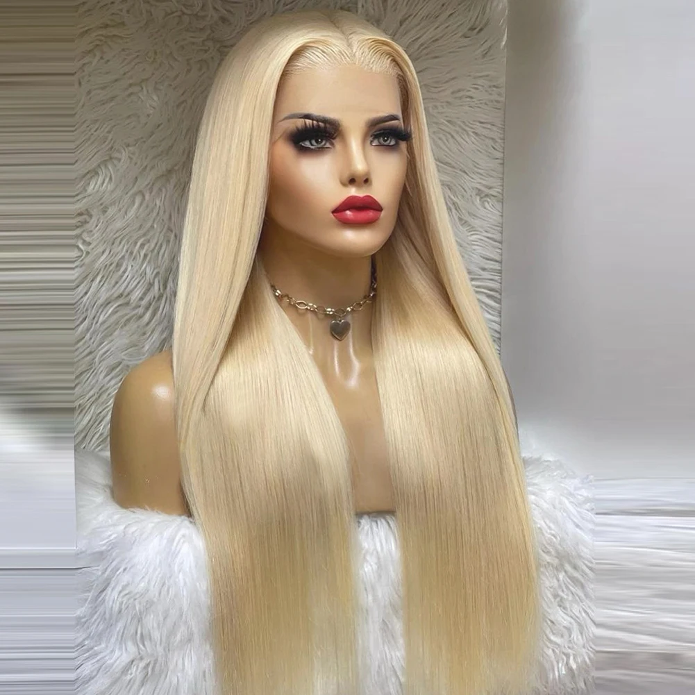 Charisma Synthetic Lace Front Wig Long 613 Blonde Wig Middle Part Soft Hair Long Straight Lace Frontal Wigs For Women Blond Wigs