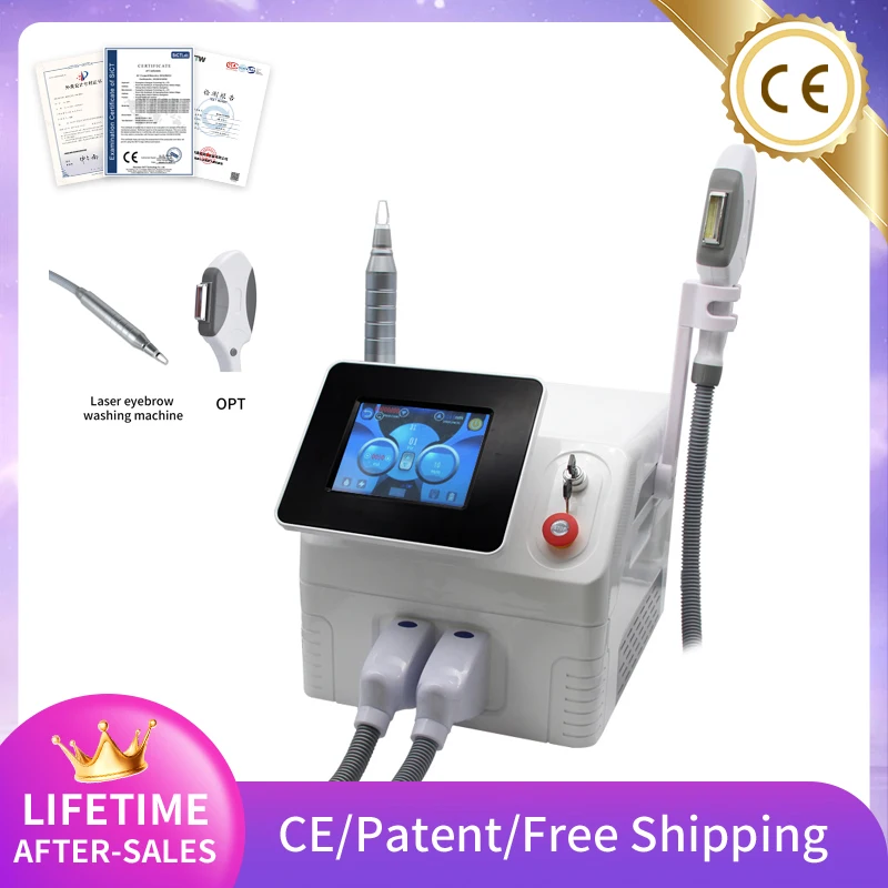 

New 2 In 1 Picolaser Q Switched Nd Yag Laser Carbon Peeling IPL OPT Hair Removal Laser Multifunction Beauty Machine