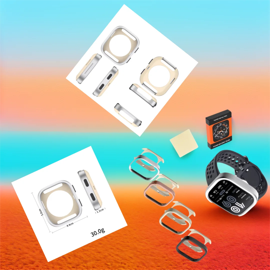 

Metal Hard Case for Amazfit Bip 6 Smartwatch - Solid Color Bezel Replacement, Anti-Scratch Cover