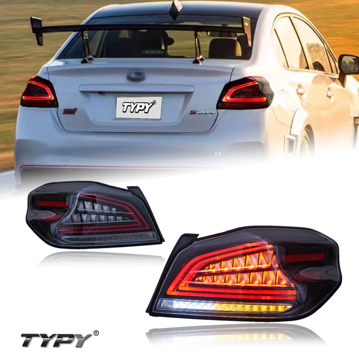 

Car bumper tail light LED Sequential Taillight Indicator Rear Light For WRX LED back lamp with sequential indicator