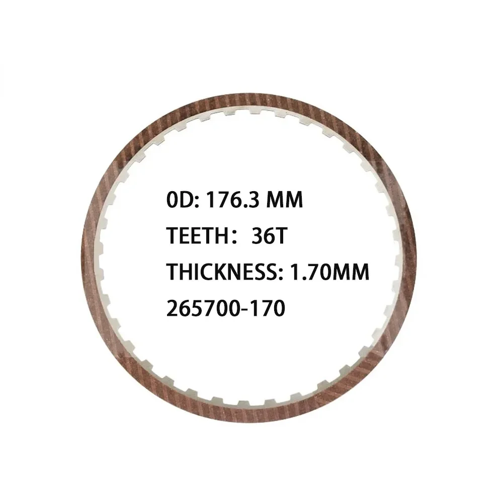 

Фрикционная пластина трансмиссии A6MF1 A6MF2, низкий обратный тормоз 09-up 176,3 мм 36 т 1,70 мм 456413B600 265700-170 для Hyundai Kia, 2 шт.