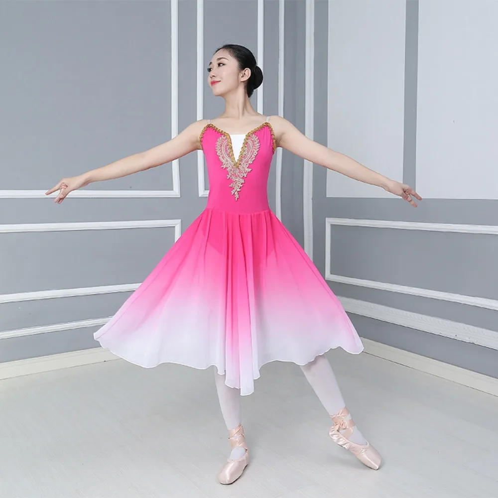 女性バレエレオタード女の子用ドレスダンスウェア子供服子供服大人のパフォーマンス衣装競技ユニフォーム