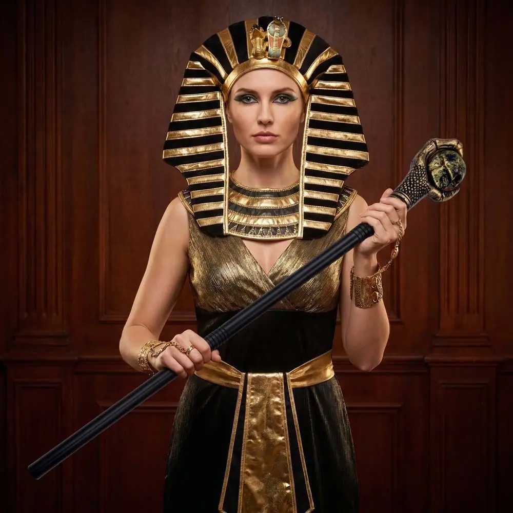 Magician Plastic Pharaoh Claw Scepter Stage Performance Vintage Halloween Scepter Role Play Black Costume Cane Masquerade