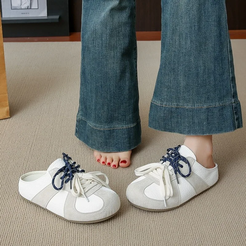 

Women's Casual Shoes Sports Summer Half Drag Shoes for Women's Fashionable Designer Flats Sneakers for Women Zapatos De Mujers