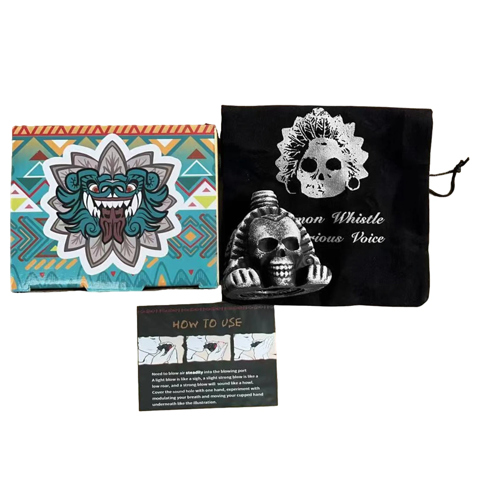 

Модный ацтекский свисток смерти, дизайн черепа, 125+ децибел, громкий интенсивный человеческий крик, портативный, компактный, мощный звук