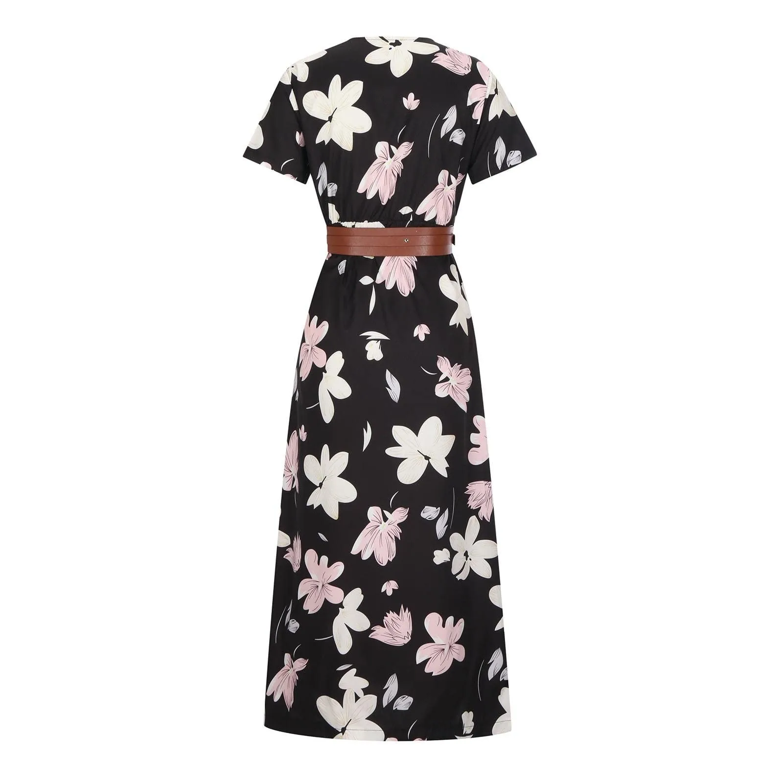 여성 스커트 여성 반팔 드레스 플로럴 맥시 롱 드레스 여성 보헤미안 파티 이브닝 캐주얼 드레스 여성 프린트 롱 스커트