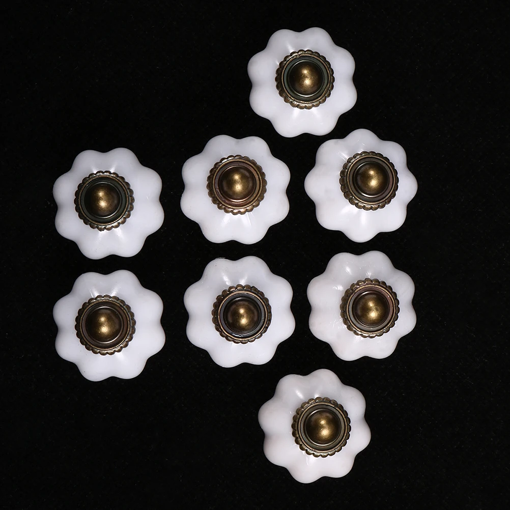 

10 Pcs Bedside Table Handle Home niture Replacement Pumpkin Shape Night Knobs Dresser Acrylic Round Drawer Door