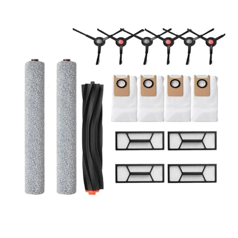 

B46C 17PCS For Eufy Omni S1 Pro/Omni S1 Vacuum Cleaner Replacement Parts Vacuum Brush Hepa Filter Mop Cloth Dust Bag