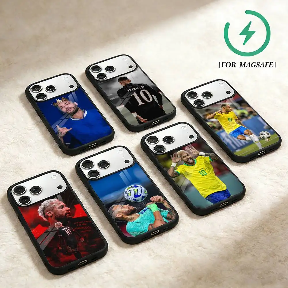 

Football N-NeymarS Jr 10 Phone Case For iPhone 17,16,15,14,13,12,Plus,Pro,Max for Magsafe Magnetic Wireless Charging
