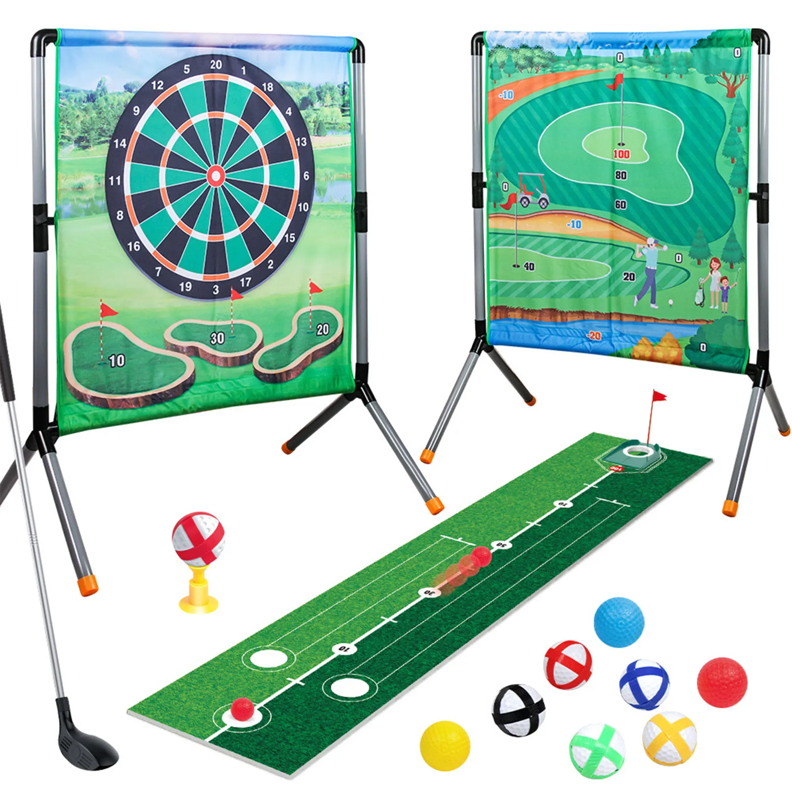 Children Golf Chipping Game Set Indoor Outdoor Backyard Golfing Training Accessories view 4