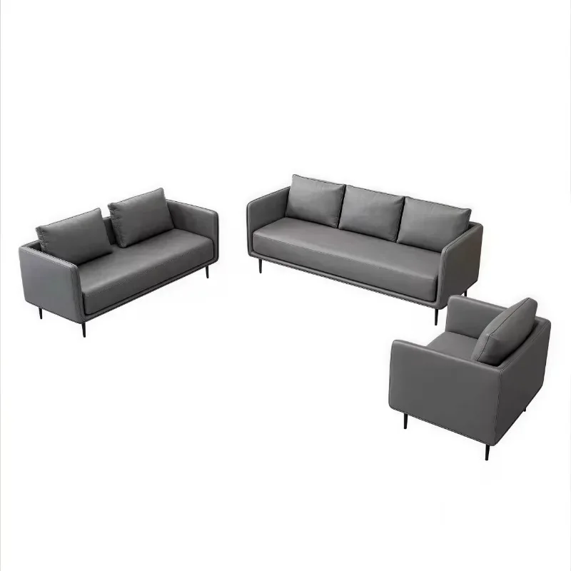 Curved Sofa Couch Modular Back Solid Leather Brown Togo Stainless Steel Set Comprimido Al Vacío Clearance Couch Sofa Furniture