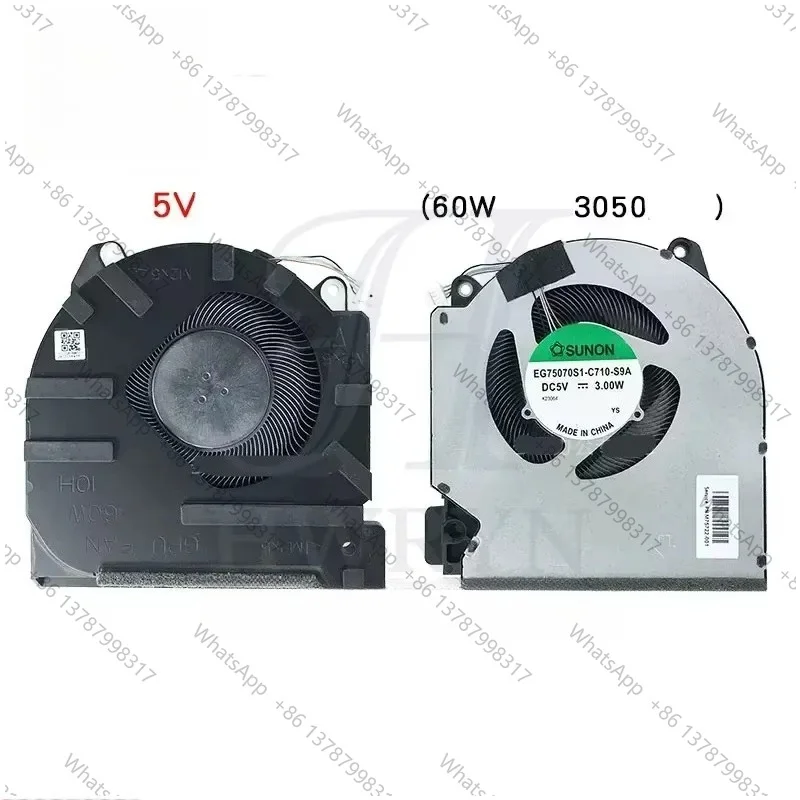 New Genuine Laptop CPU GPU Cooling Fan for 7 8 16-D 16-E TPN-Q263 Q264 M75721 M75723 M7572 80W 60W