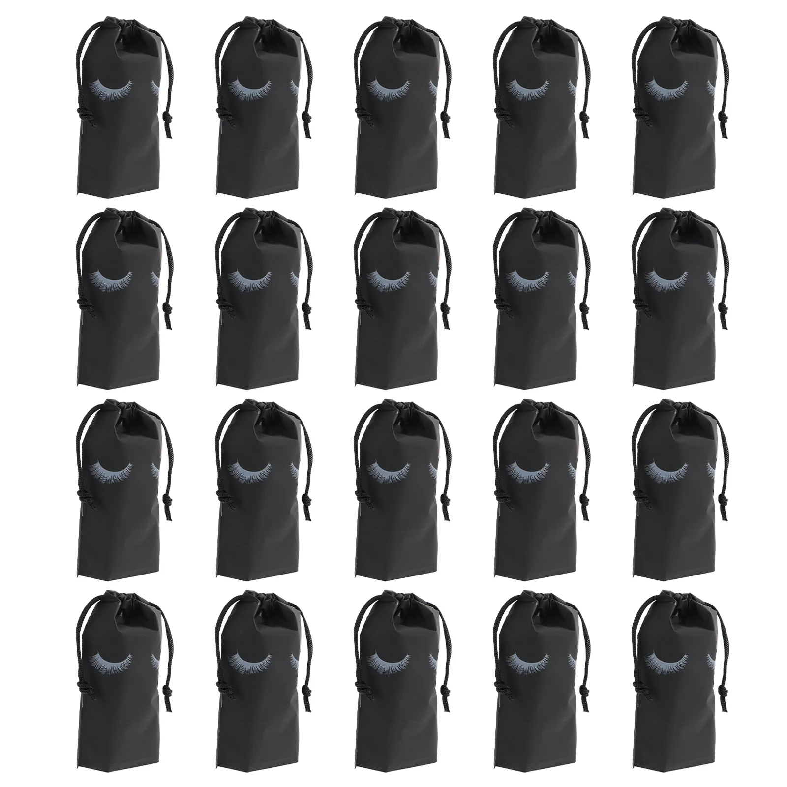 

100pcs Eyelash 15x10cm EVA Black Drawstring Portable Travel Bag Toiletry Travel Makeup Pouch Portable Small Bag