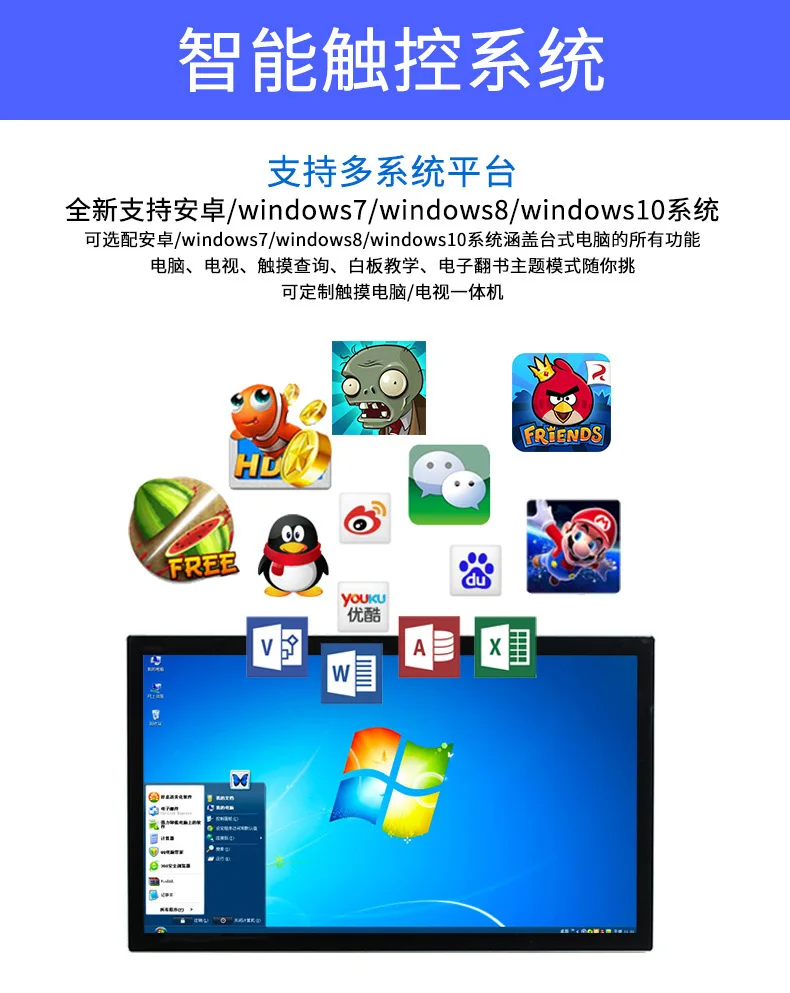 65 بوصة عالية الوضوح تعمل باللمس بالأشعة تحت الحمراء آلة الاستعلام الأفقي الشركة المصنعة لآلة الإعلان التفاعلية الوسائط المتعددة