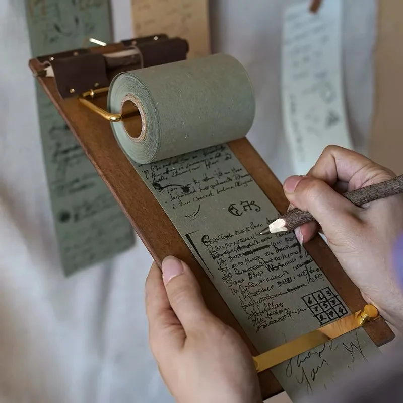 

Держатель для липкой доски в стиле ретро, отрывная липкая бумага для заметок, украшение на стену, блокнот с шариковой ручкой, липкие заметки для офиса