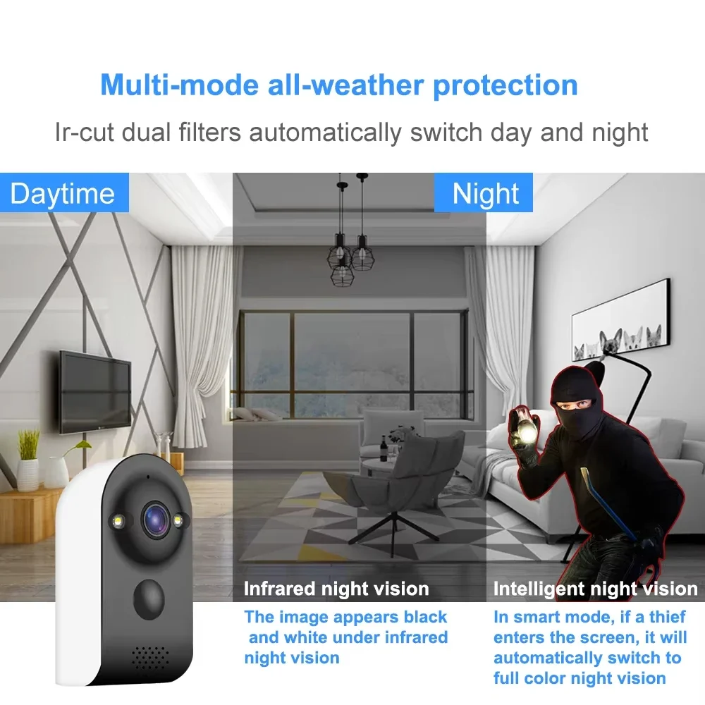 5MP WiFi Camera Security Pir Motion Detection Two Way Audio Smart Home Surveillance Wireless IP Monitor V380 pro mini WIFI CCTV