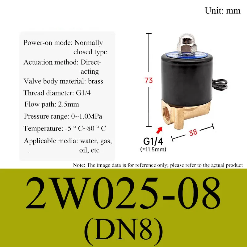 Elektrische magneetklep 1/4" 3/8" 1/2" 3/4" 1" DN8/10/15/20/25/50 Normaal Gesloten Pneumatisch voor Water Olie Lucht 12V 24V 110V 220V