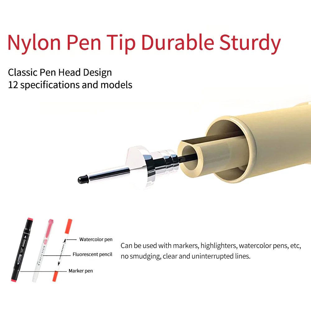 12 шт., пигментные ручки для рисования манги