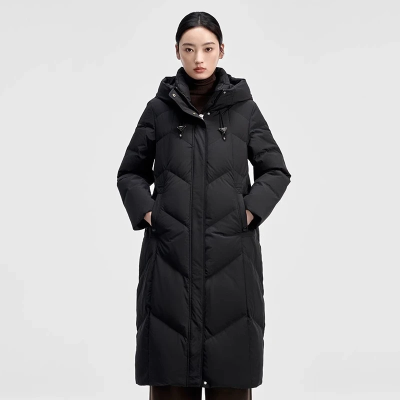 Chericom frauen Mid-länge Unten Mantel Mit Kapuze Warme Winter Jacke Einfache Feste Langarm Puffer Mantel Weibliche Büro Dame y309187Y