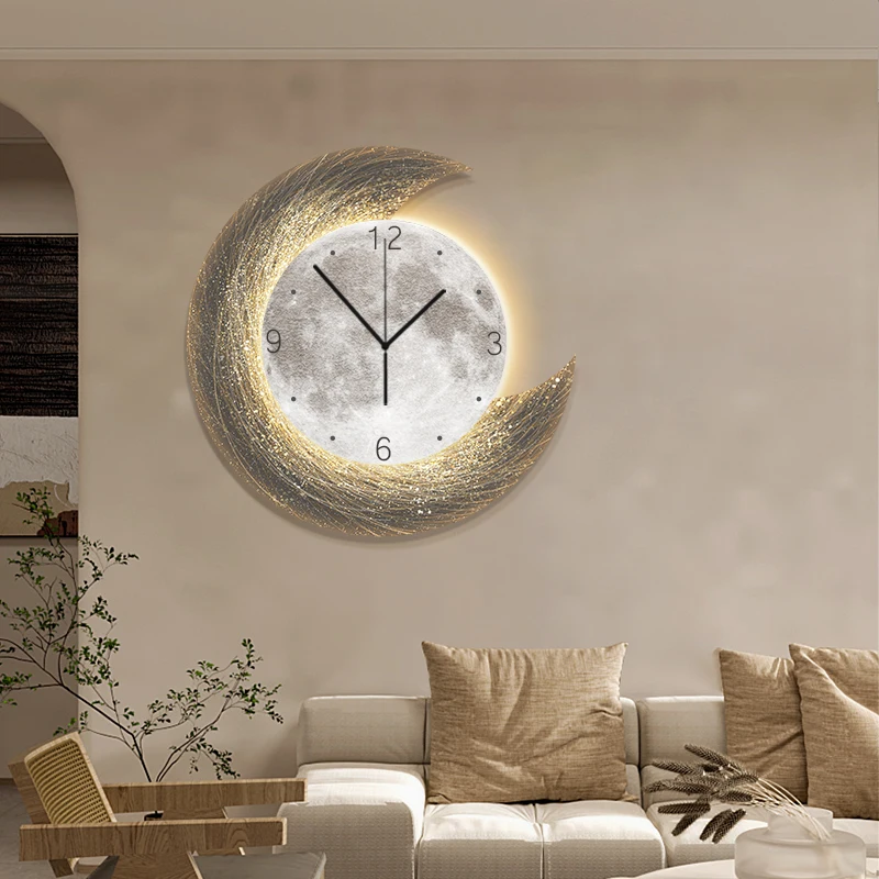 High end creative corridor clock in the living room, modern minimalist clock in the dining room