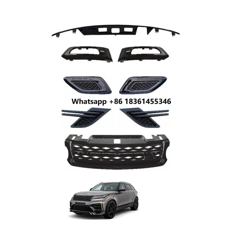 

For Range Rover Sport 2014-2017 Damei High Quality Black Knight Style Body Kits Fog Light Bezels Front Bumpers Grille Body Kit