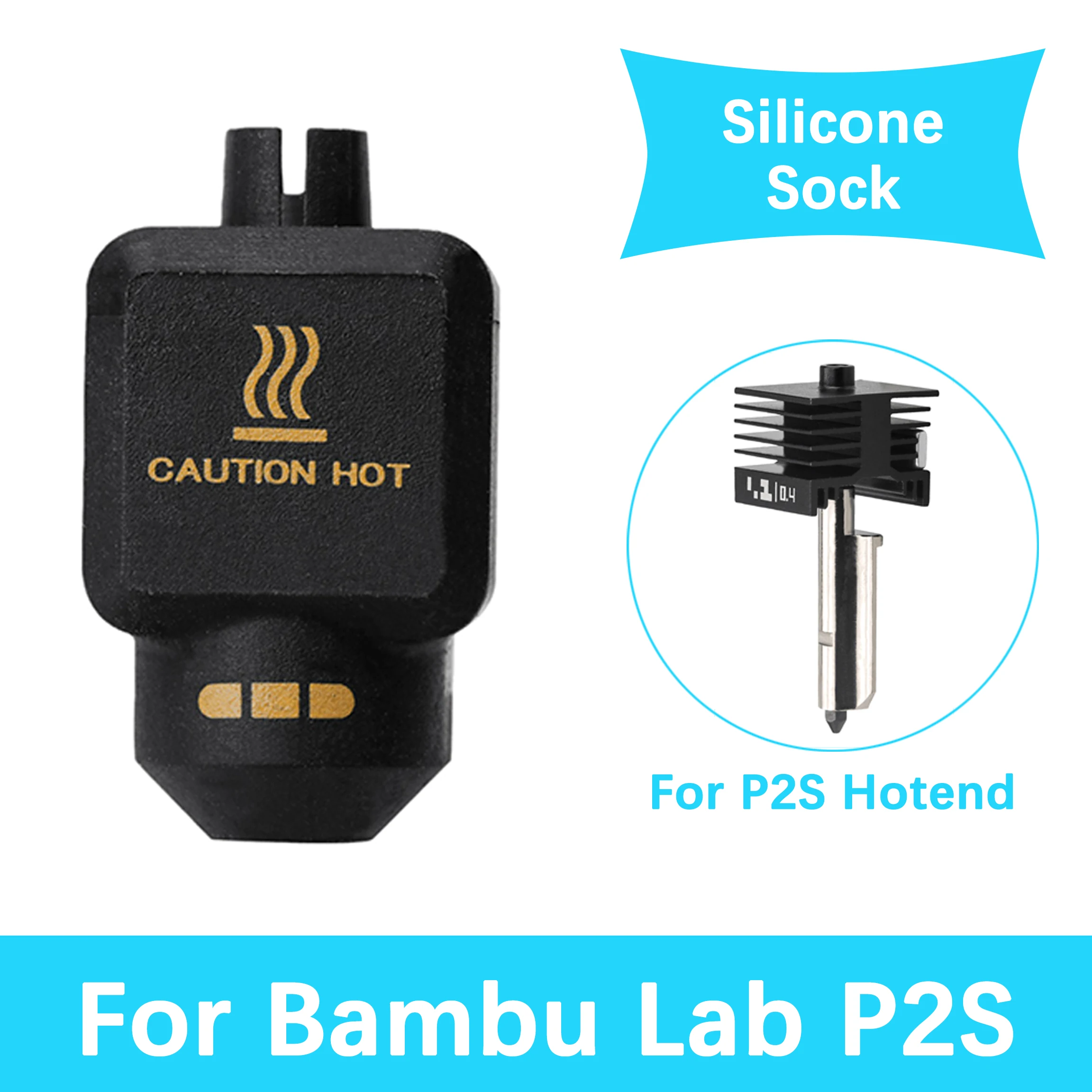 1-10PCS For P2S Hotend Silicone Sock For Bambu Lab P2S Silicone Cover Heating Block Cover Nozzle Cover For Bamboo P2S