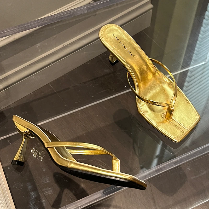 Female Summer Sexy Heels Sandals Slides Ladies Shoes Fashion Women Pumps Flip Flops Luxury High Heels Slippers Shoes image 3
