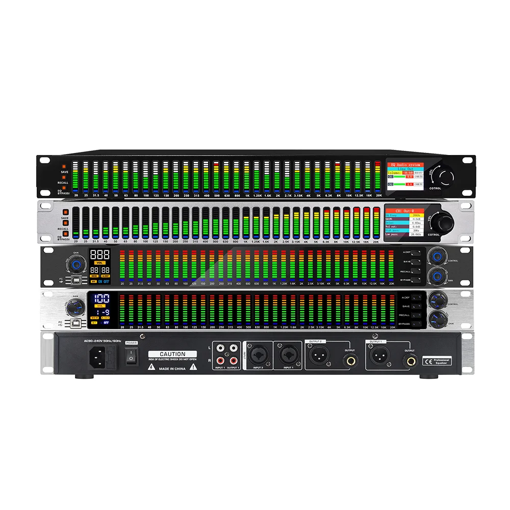 

DEQ-231 DEQ-232 Digital Equalizer High-end Professional Feedback Canceller for Sound Graphic